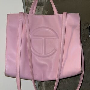 Medium size Bubblegum Pink Telfar Bag! USED